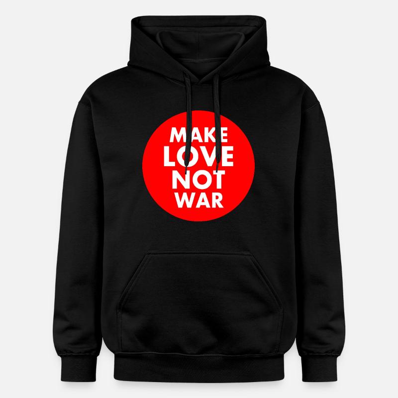 Make love not war - Sweat à capuche Softstyle® Gildan Unisexe - noir