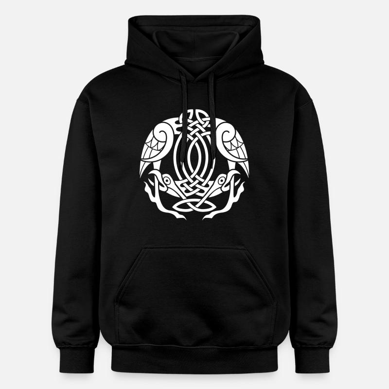 Aigle celte blanc - Sweat à capuche Softstyle® Gildan Unisexe - noir