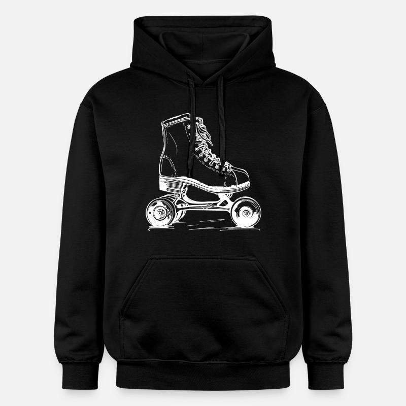 Dessin de patins à roulettes - Sweat à capuche Softstyle® Gildan Unisexe - noir