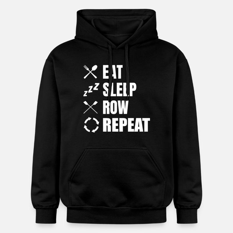 Manger dormir Row Répéter - Sweat à capuche Softstyle® Gildan Unisexe - noir