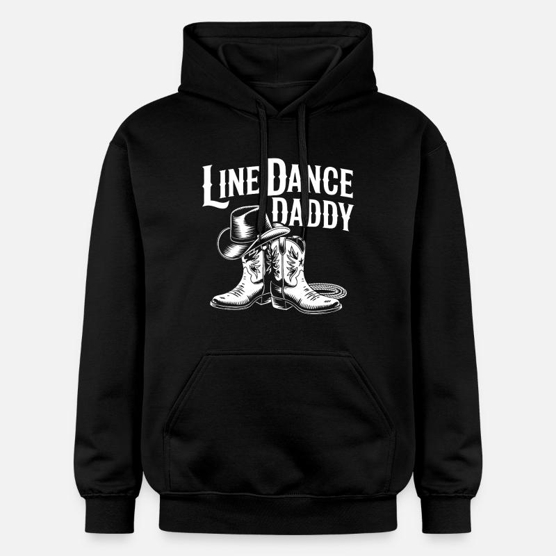 Boot Western de Papa en Ligne de Danse - Sweat à capuche Softstyle® Gildan Unisexe - noir