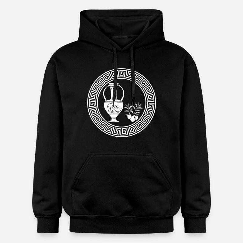 Symbole d'abondance (blanc) - Sweat à capuche Softstyle® Gildan Unisexe - noir