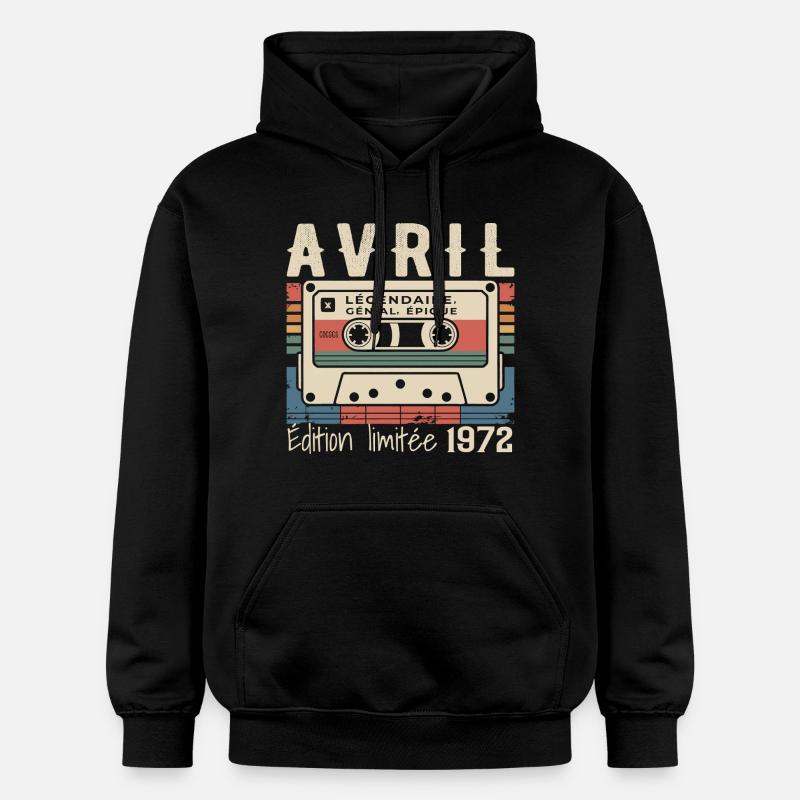 avril 1972 April 1972  - Sweat à capuche Softstyle® Gildan Unisexe - noir