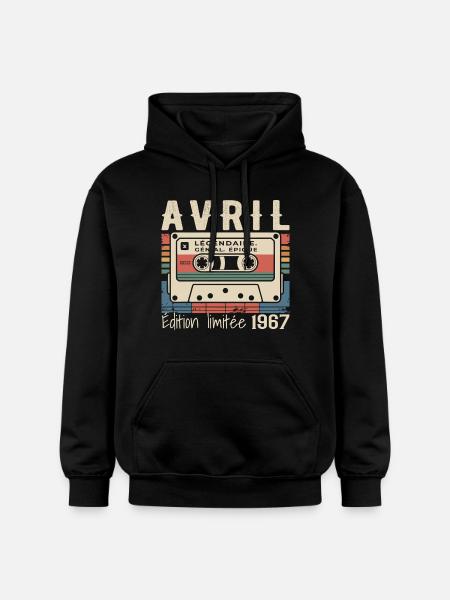avril 1967 April 1967 - Sweat à capuche Softstyle® Gildan Unisexe - noir