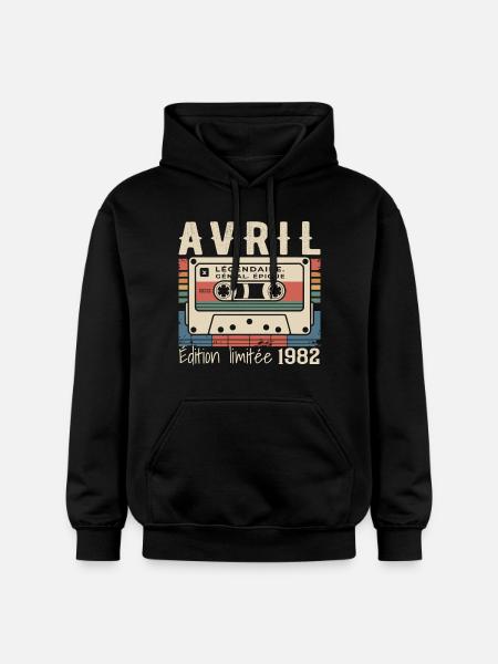 avril 1982 April 1982 - Sweat à capuche Softstyle® Gildan Unisexe - noir