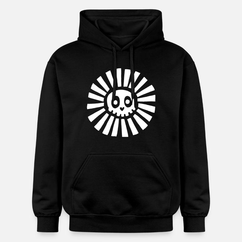 Crâne ensoleillé blanc - Sweat à capuche Softstyle® Gildan Unisexe - noir