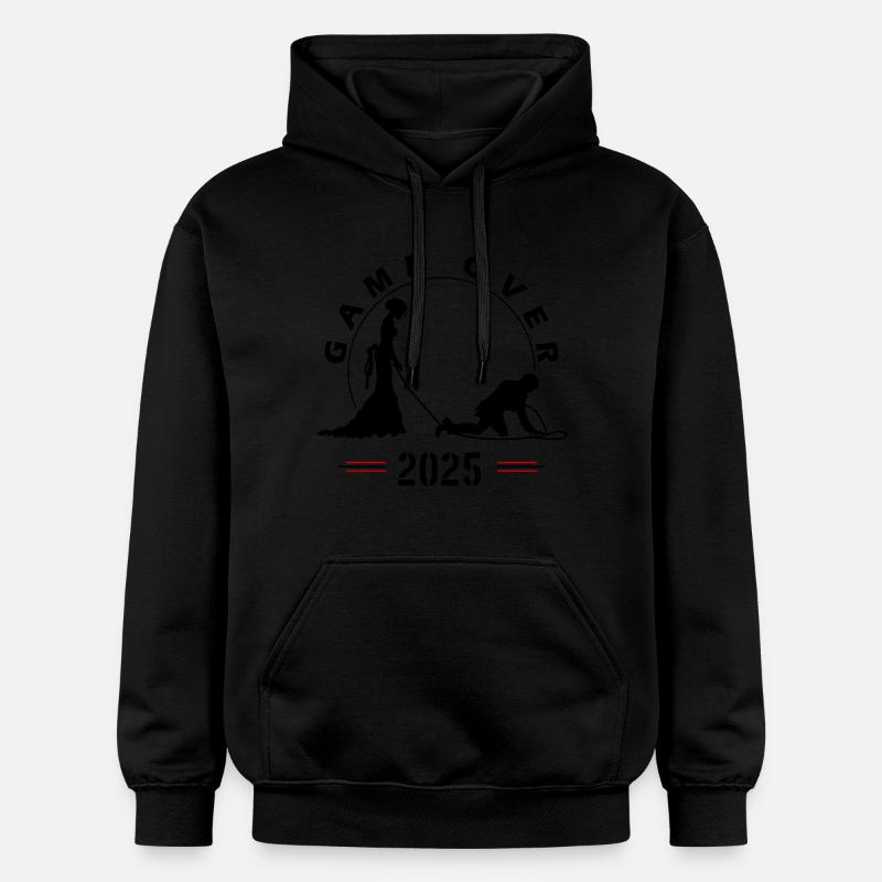 Game Over 2025 Mariage - Sweat à capuche Softstyle® Gildan Unisexe - noir