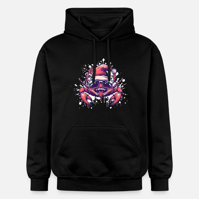 Crabe Crabe Noël Drôle - Sweat à capuche Softstyle® Gildan Unisexe - noir