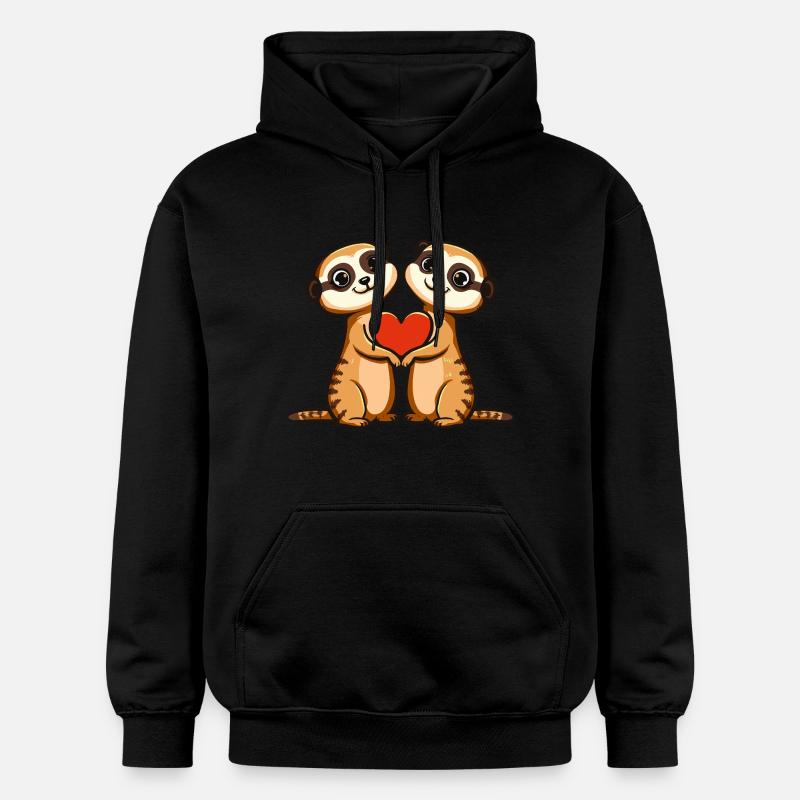 Suricate Couple Saint-Valentin - Sweat à capuche Softstyle® Gildan Unisexe - noir