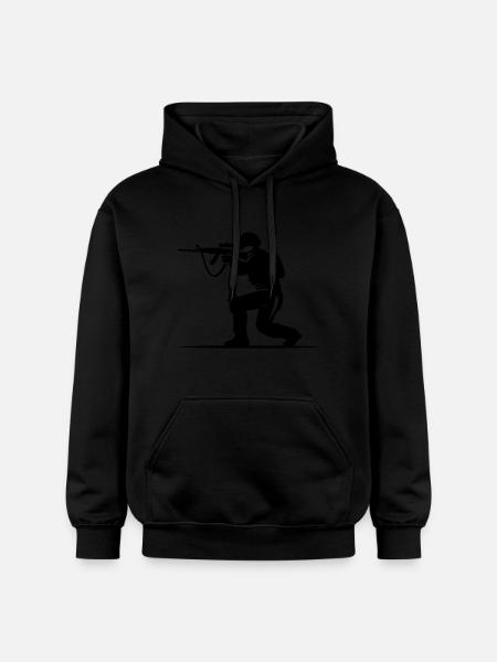 Soldier Icon - Gildan Unisex Softstyle® Midweight Hoodie - black