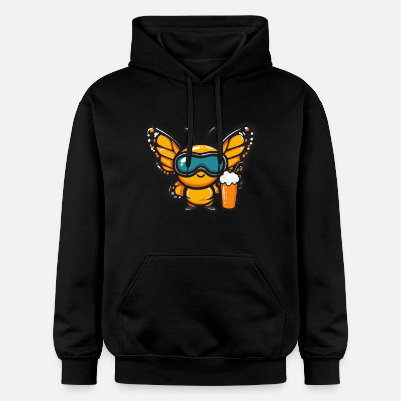 Bière d’après-ski Butterfly - Sweat à capuche Softstyle® Gildan Unisexe - noir