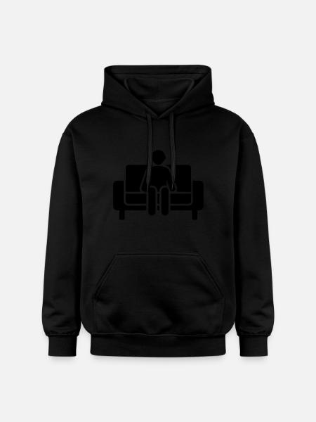 Couch Sitzen Faul - Gildan Unisex Softstyle® Midweight Hoodie - Schwarz