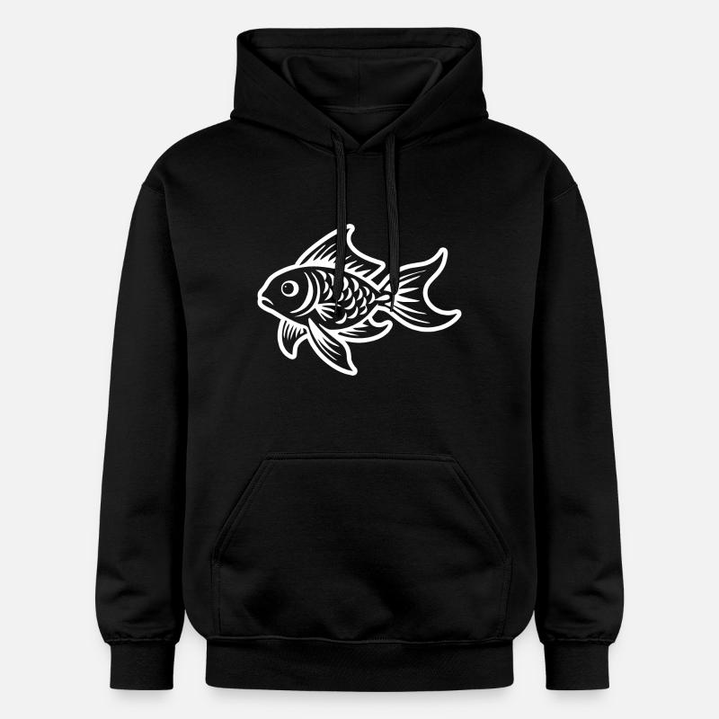 Poisson - Sweat à capuche Softstyle® Gildan Unisexe - noir