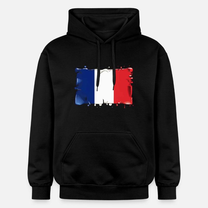 DRAPEAU DRAPEAU DE LA FRANCE - Sweat à capuche Softstyle® Gildan Unisexe - noir