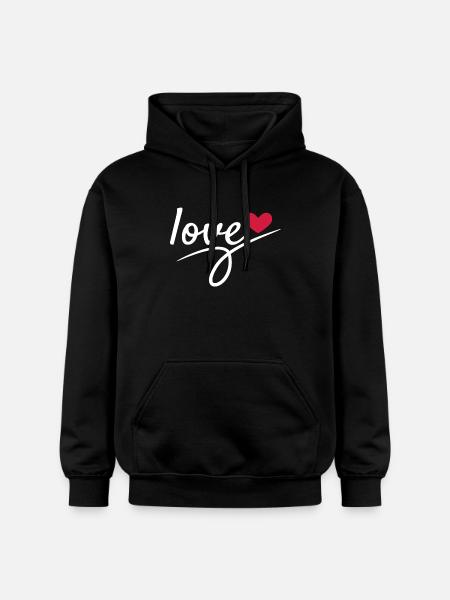 Love Valentine's Day Romantic - Gildan Unisex Softstyle® Midweight Hoodie - black