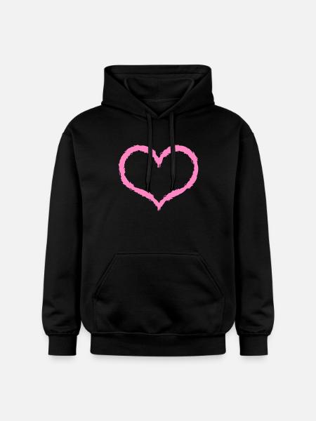 Herz - Gildan Unisex Softstyle® Midweight Hoodie - Schwarz