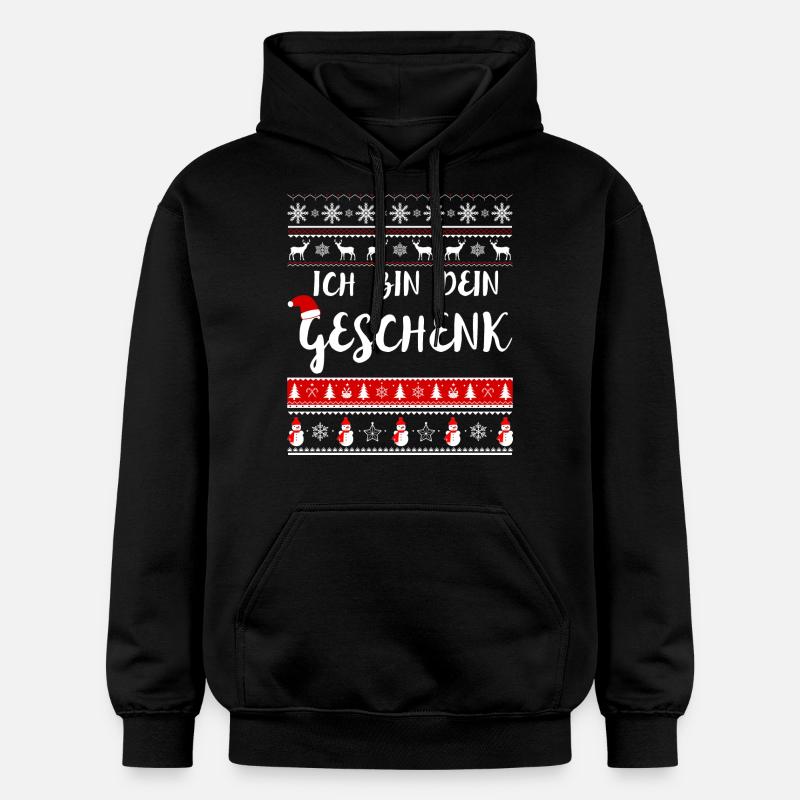 Ich bin dein Weihnachtsgeschenk - Gildan Unisex Softstyle® Midweight Hoodie - Schwarz