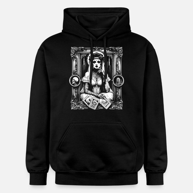 Victorian Tarot Chart - Gildan Unisex Softstyle® Midweight Hoodie - black
