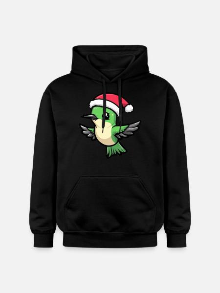 Colibri Oiseau Noël Mignon - Sweat à capuche Softstyle® Gildan Unisexe - noir