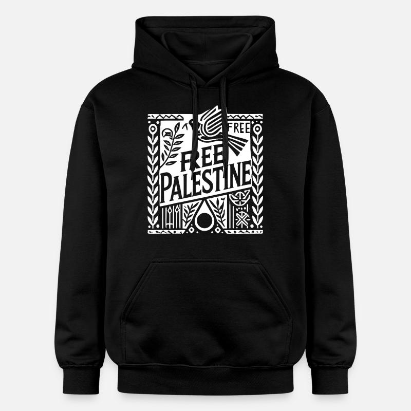 Free palestine - Sweat à capuche Softstyle® Gildan Unisexe - noir