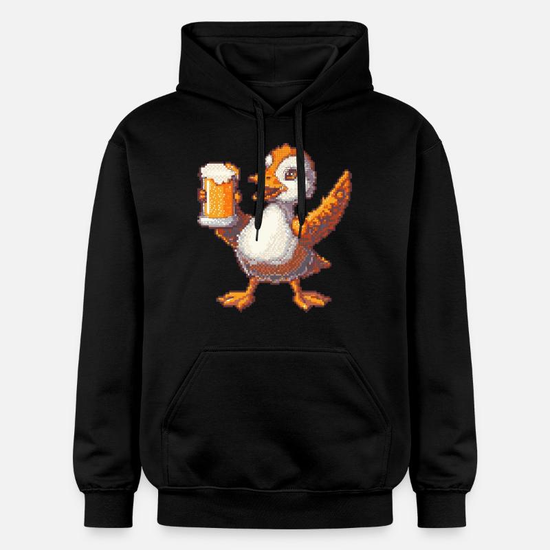 Bière Goose Pixel - Sweat à capuche Softstyle® Gildan Unisexe - noir