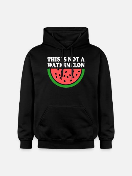 THIS IS NOT A WATERMELON - Gildan Unisex Softstyle® Midweight Hoodie - black