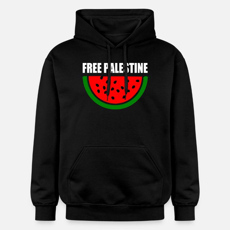 Free palestine Melon pastèque - Sweat à capuche Softstyle® Gildan Unisexe - noir
