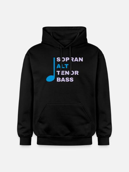 SATB mit Note - Alt - Gildan Unisex Softstyle® Midweight Hoodie - Schwarz