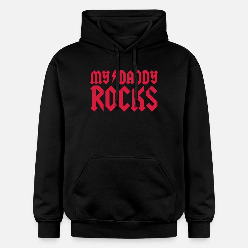 Mon papa bascule - Sweat à capuche Softstyle® Gildan Unisexe - noir