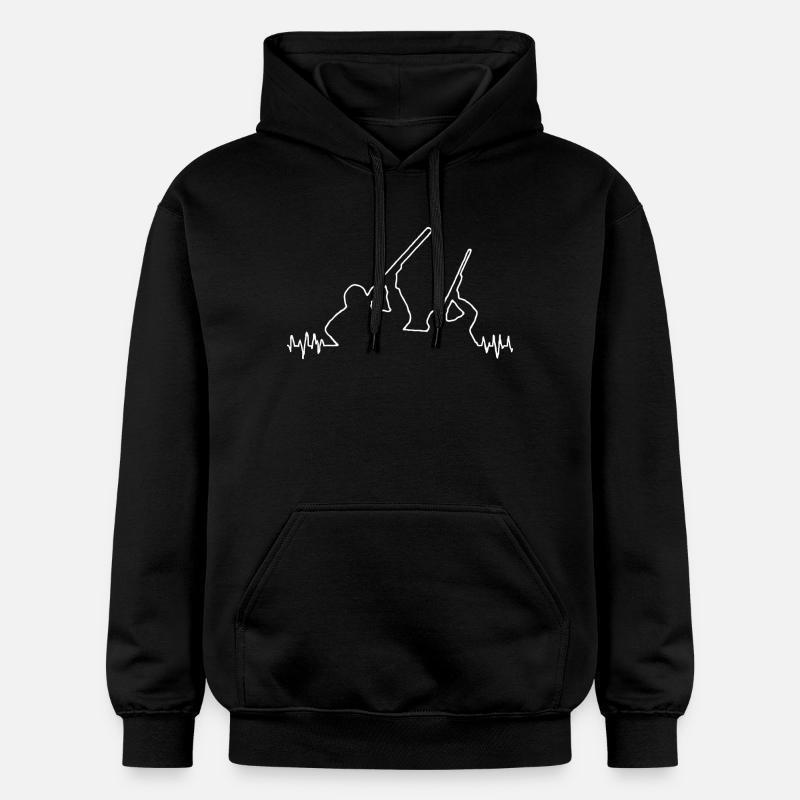 Customizable hunter T-shirt - Gildan Unisex Softstyle® Midweight Hoodie - black