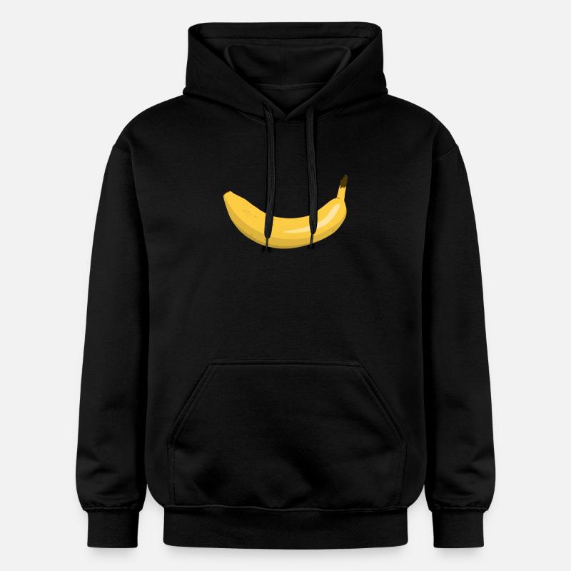 Banane sourire - Sweat à capuche Softstyle® Gildan Unisexe - noir