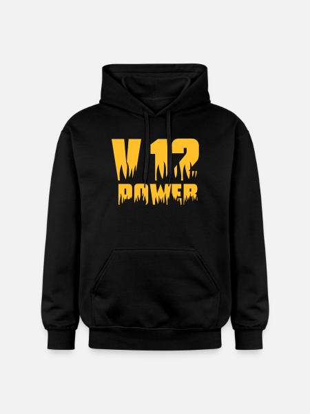V12 POWER - Gildan Unisex Softstyle® Midweight Hoodie - black