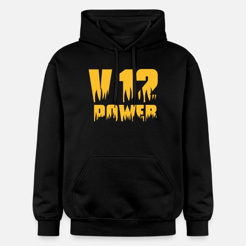 V12 POWER - Gildan Unisex Softstyle® Midweight Hoodie - Schwarz