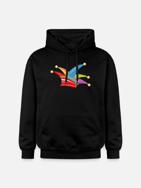 knallbunte Narrenkappe - Gildan Unisex Softstyle® Midweight Hoodie - Schwarz
