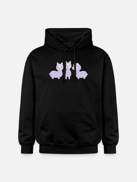 Drei Alpakas - Gildan Unisex Softstyle® Midweight Hoodie - Schwarz