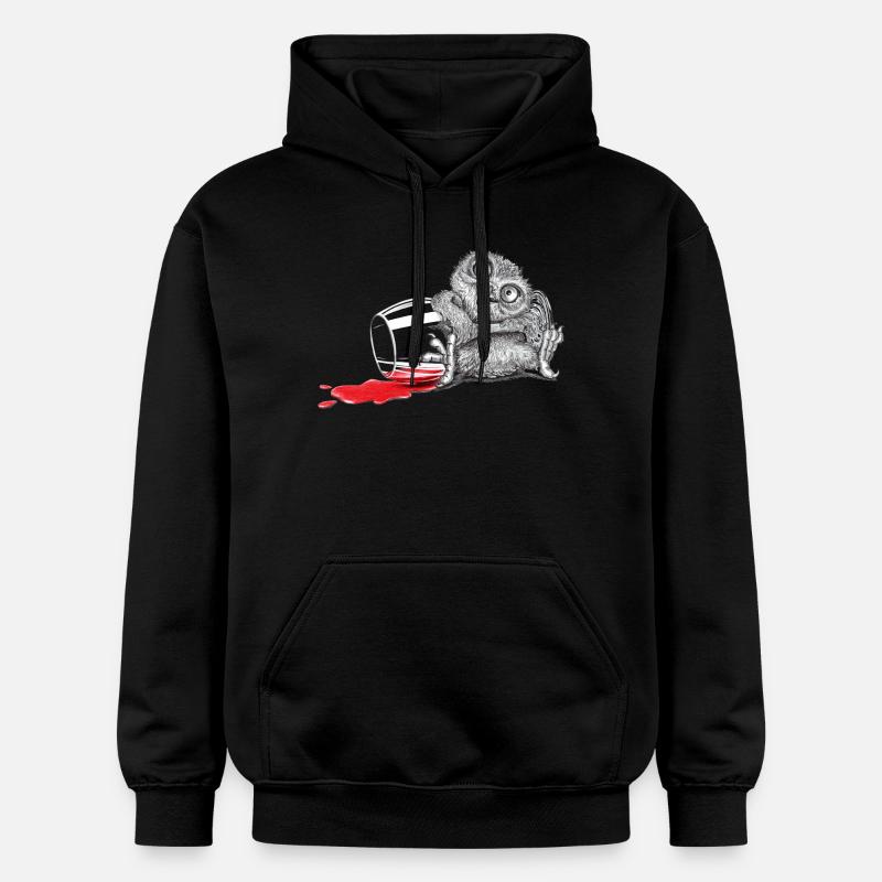 Hibou tipsy - Sweat à capuche Softstyle® Gildan Unisexe - noir