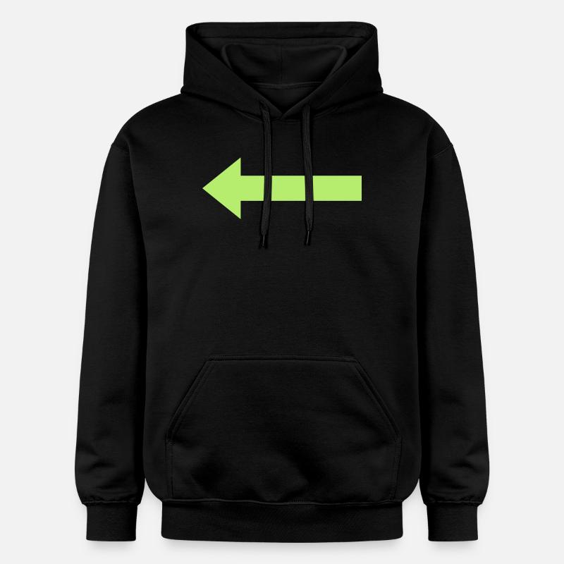 Flèche verte vers la gauche - Sweat à capuche Softstyle® Gildan Unisexe - noir
