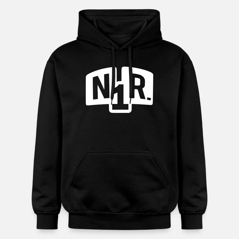nummer nr 1 one number - Gildan Unisex Softstyle® Midweight Hoodie - Schwarz