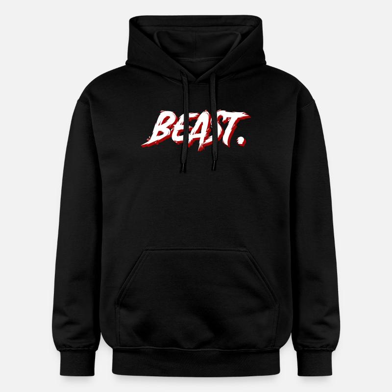 Beast Graffiti Brush Texte - Sweat à capuche Softstyle® Gildan Unisexe - noir