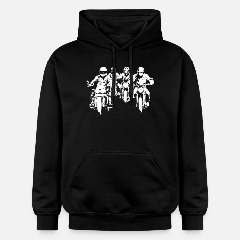 Bikergroup blanc - Sweat à capuche Softstyle® Gildan Unisexe - noir