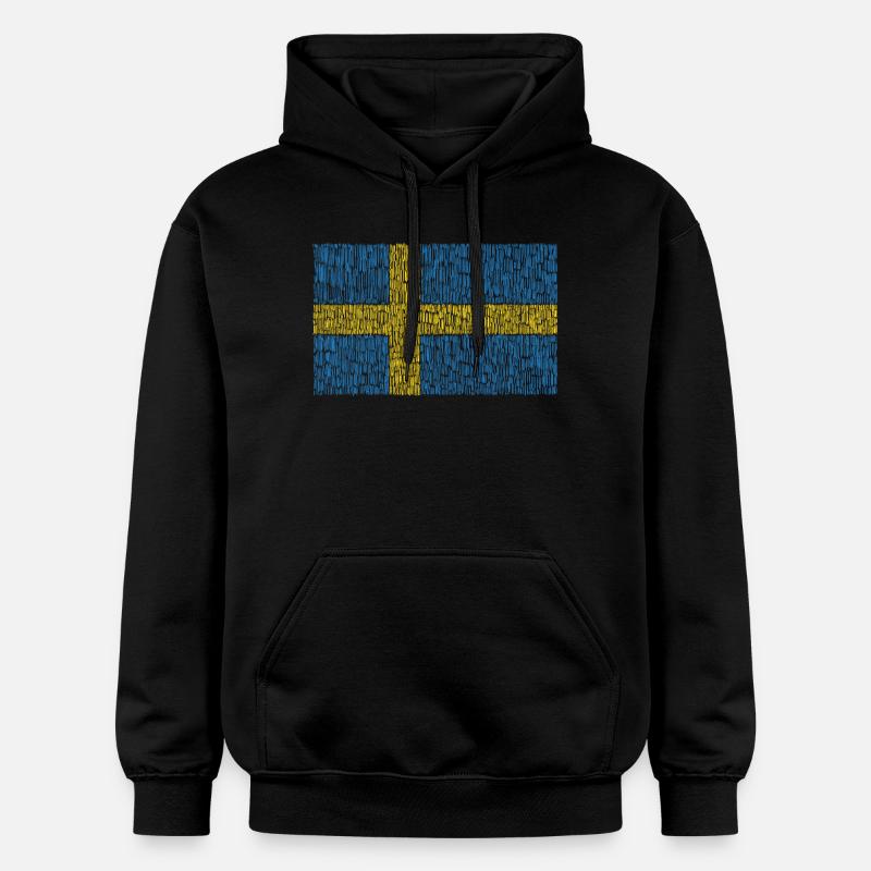 Drapeau de la Suède - Sweat à capuche Softstyle® Gildan Unisexe - noir