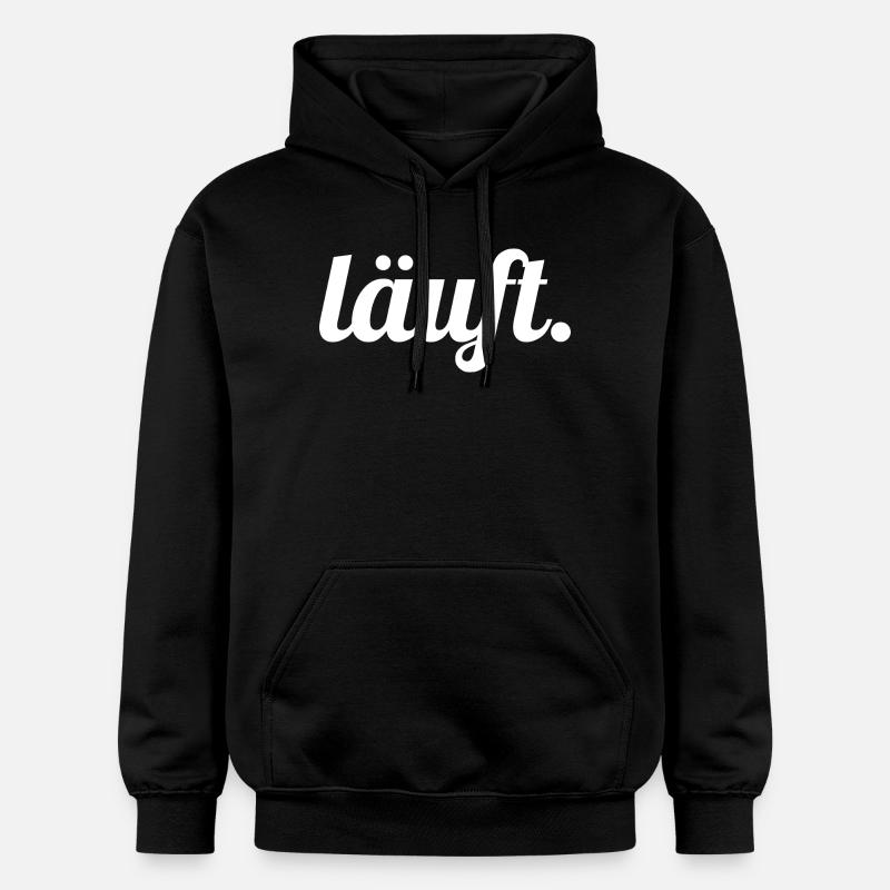 Läuft. Handlettering Script - Gildan Unisex Softstyle® Midweight Hoodie - Schwarz