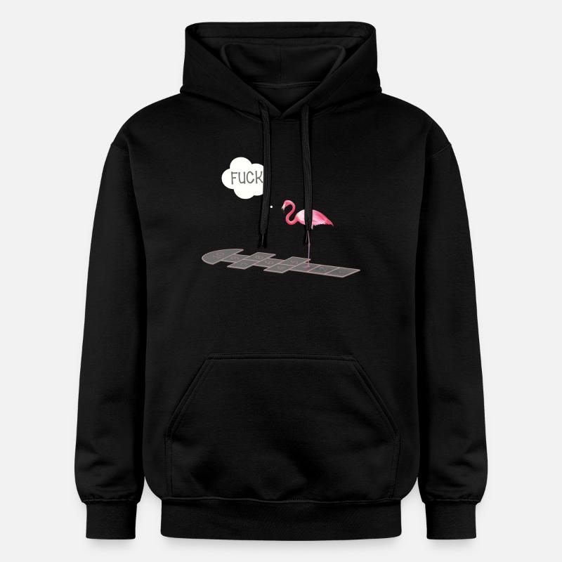 Flamant rose avec un problème - Sweat à capuche Softstyle® Gildan Unisexe - noir