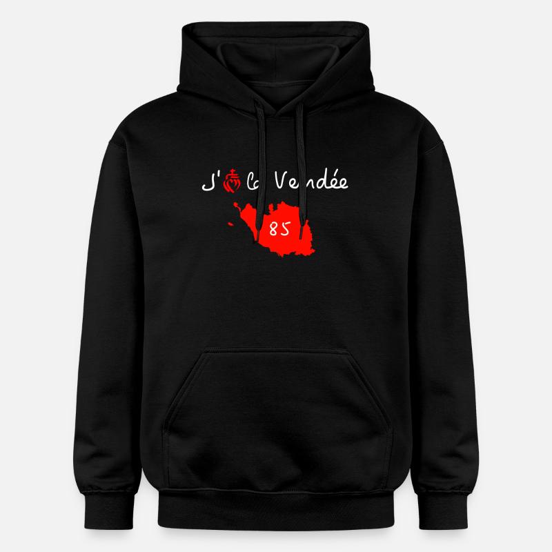 j'aime la vendee carte 85 - Sweat à capuche Softstyle® Gildan Unisexe - noir