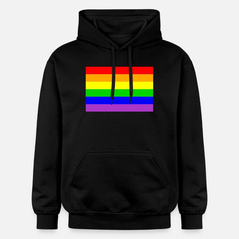 Drapeau LGBT - Sweat à capuche Softstyle® Gildan Unisexe - noir