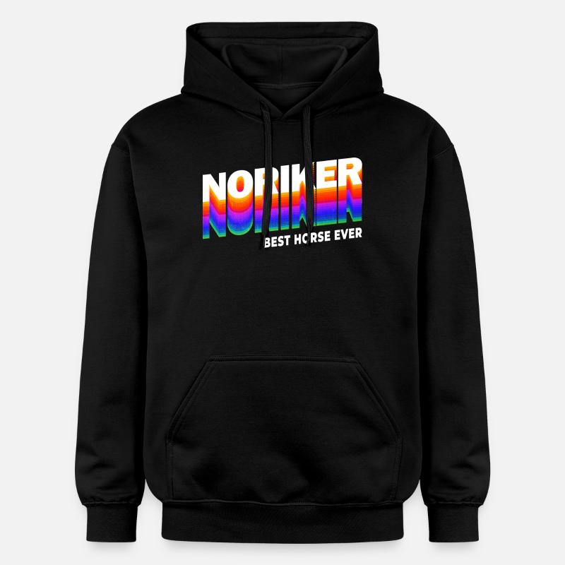 Noriker Pferde Design / Geschenkidee - Gildan Unisex Softstyle® Midweight Hoodie - Schwarz
