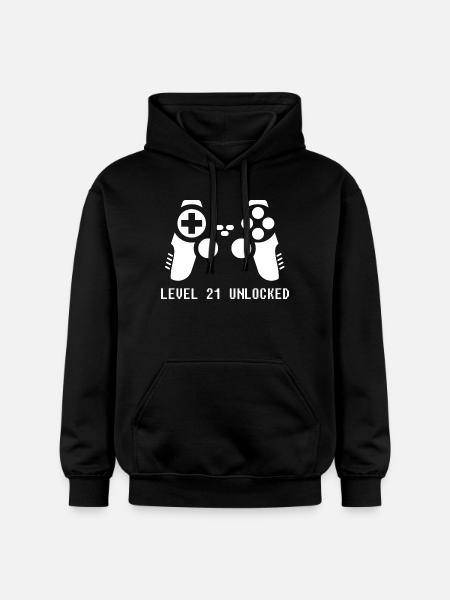 21st Birthday Gamer Zocker - Gildan Unisex Softstyle® Midweight Hoodie - black