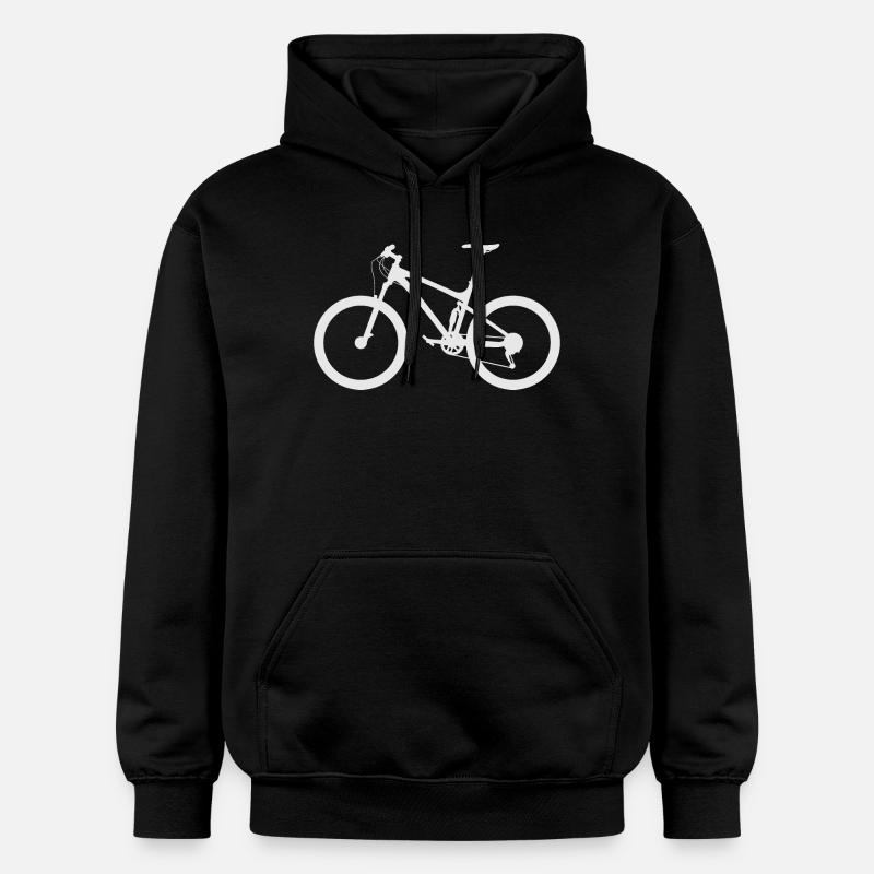 Silhouette de la ligne cyclable - Sweat à capuche Softstyle® Gildan Unisexe - noir
