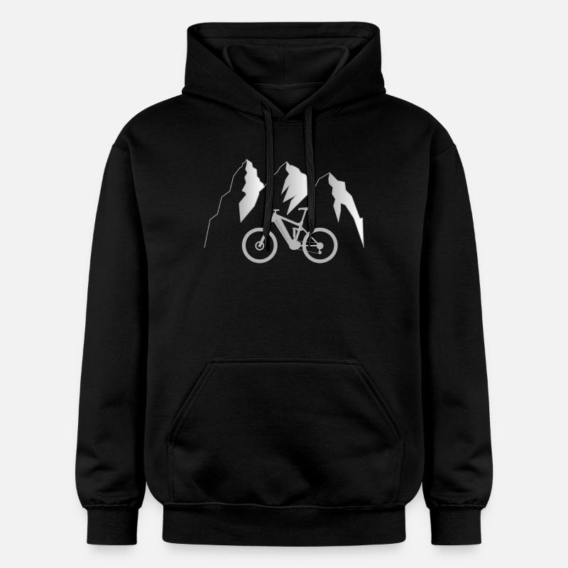 e VTT, Sentier alpin - Sweat à capuche Softstyle® Gildan Unisexe - noir