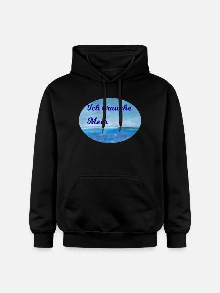 Meer Spruch - Gildan Unisex Softstyle® Midweight Hoodie - Schwarz